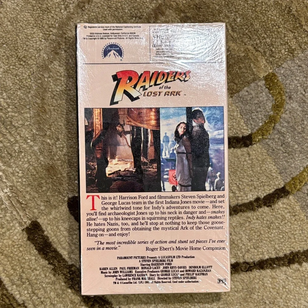 Raiders of the Lost Ark VHS 1981